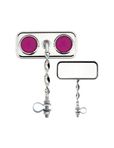 Rectangle Flat Twisted Mirror Chrome Purple...